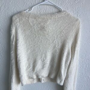 Arie fury white cropped cardigan